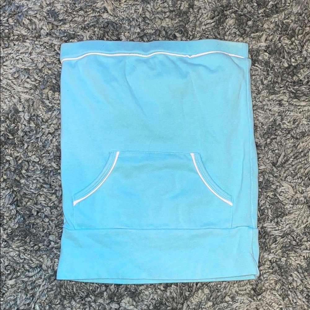 Light Blue Strapless Shirt